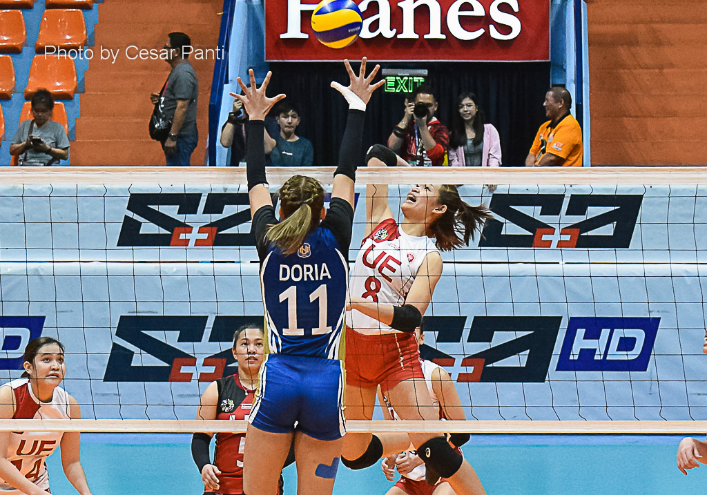 UE starts second round with four-set win over NU