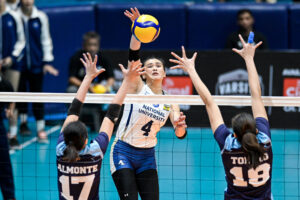 Belen drops 20 as NU forces three-way tie at second spot